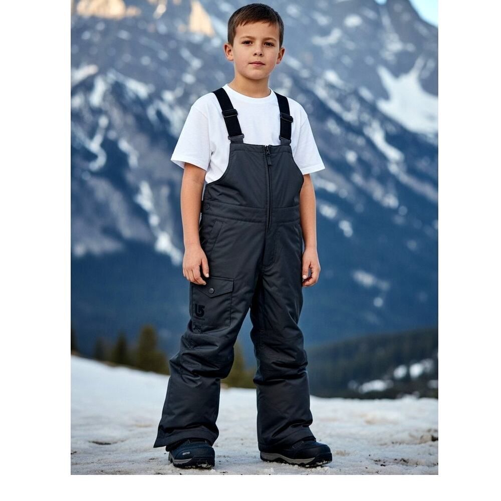BURTON Boys' Cozy Black Insulated DryRide Bib Snow Pants - Size: 2T